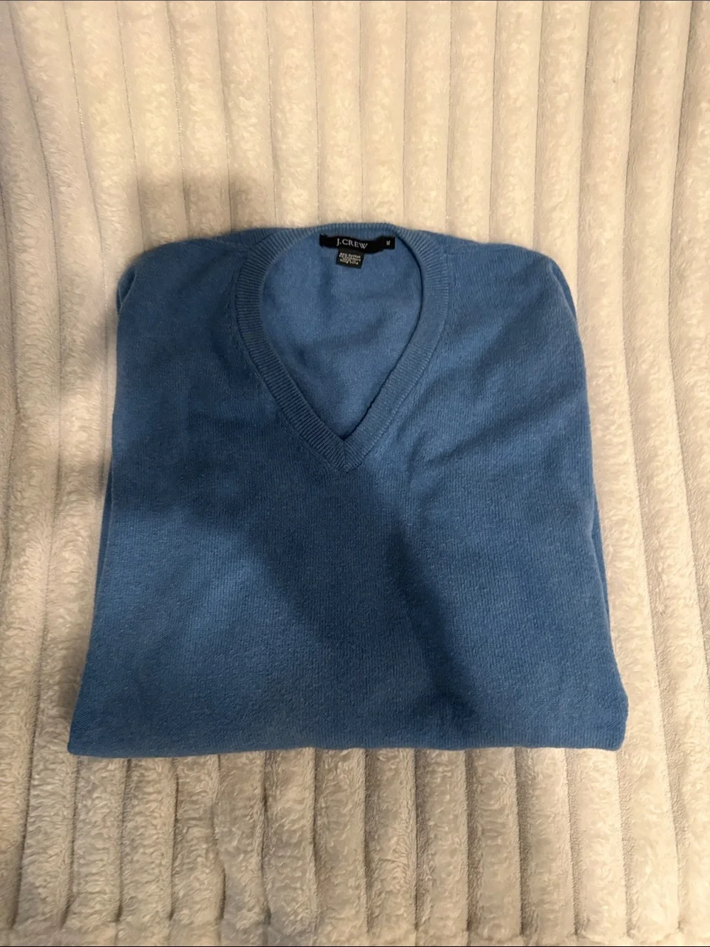 J. Crew Men's V-Neck Sweater in Sky Blue